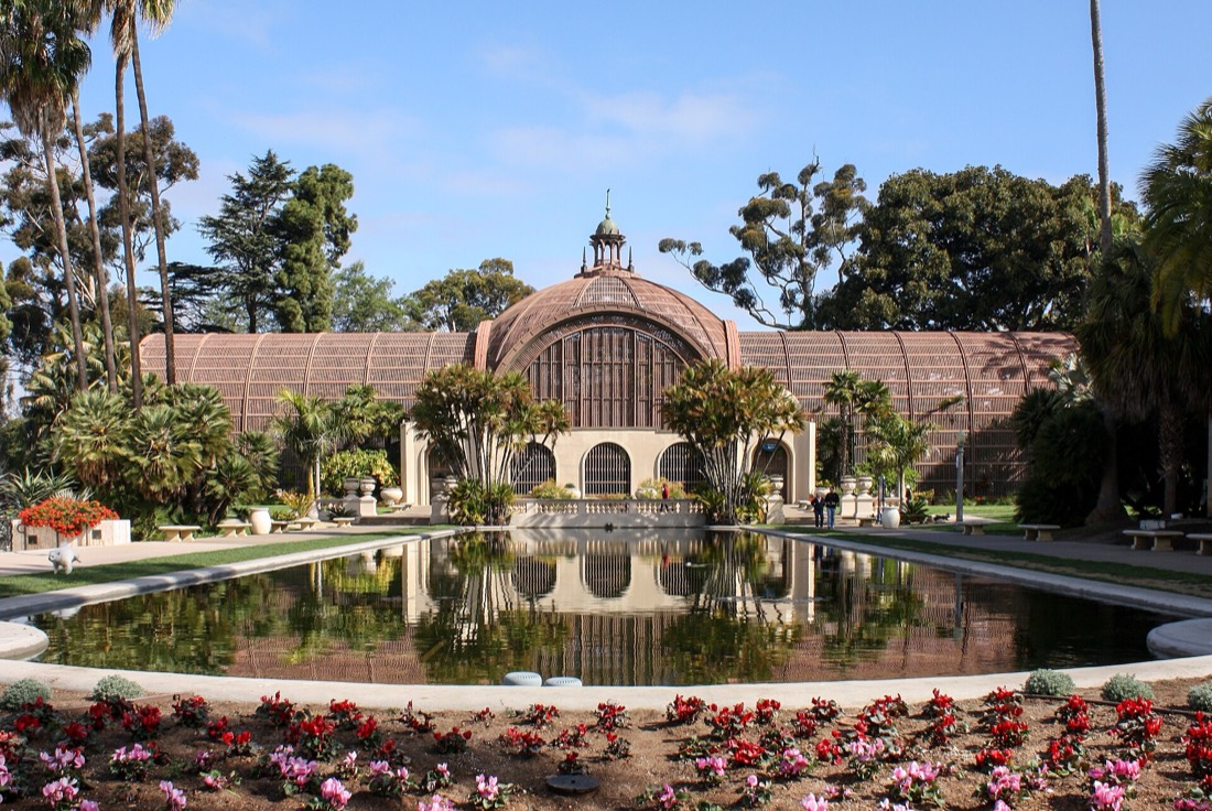 The Botanical Building and reflecting pool at Balboa Park, San Diego